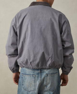 Flannel Lined Twill Harrington Jacket - Faded Violet