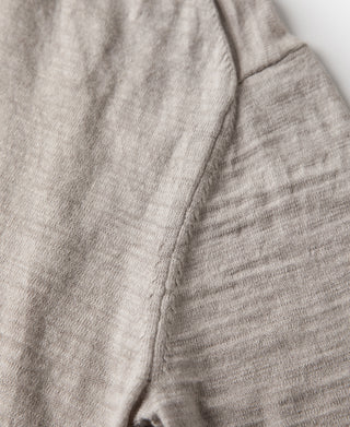 Lightweight Slub Cotton Knit Polo - Oatmeal