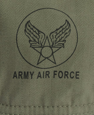 Olive A-3 cap with round Army Air Force wing star emblem
