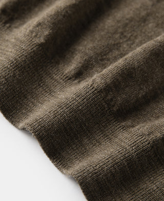 Lightweight Slub Cotton Knit Polo - Olive