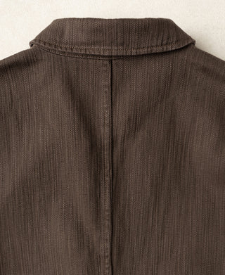 Blazer décontracté à chevrons style années 1930 - Marron