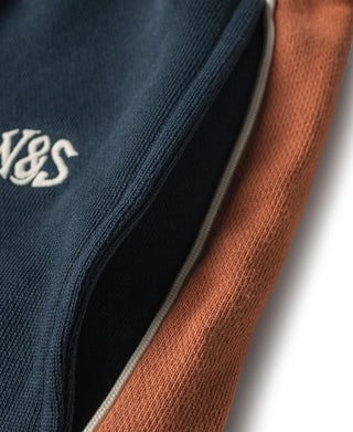 Classic Straight-Leg Striped Logo-Embroidered Cotton-Terry Sweatpants - Navy