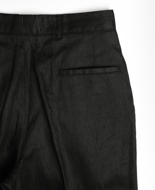 Lot 841 1940s Linen Two Tuck Slacks - Black