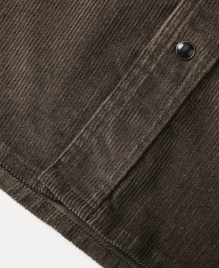Bolero Embroidered Corduroy Western Shirt - Brown