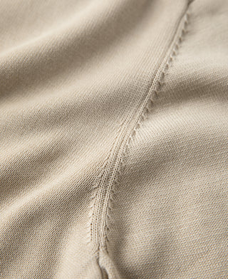 Lot 910L Long Sleeve Knitted Polo Shirt - Apricot