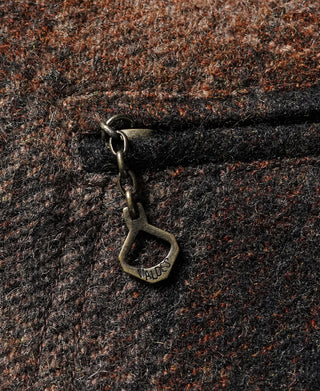 1930s Wool Shadow Plaid Tweed Cossack Jacket