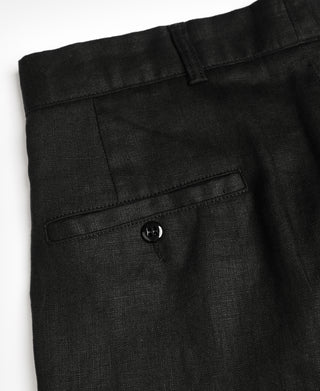 Lot 841 1940s Linen Two Tuck Slacks - Black