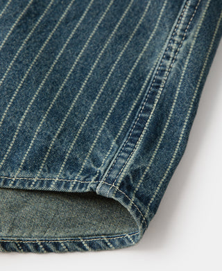 Slim Fit Wabash Striped Indigo Western Shirt