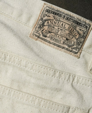 15.5 oz Ecru Selvedge Denim Repair Jeans