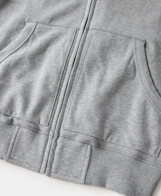 Heavyweight Terry Zip-Up Hoodie - Heather Gray
