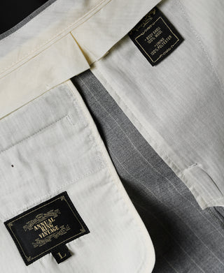 1940s Gray Striped Wool Suit Trousers