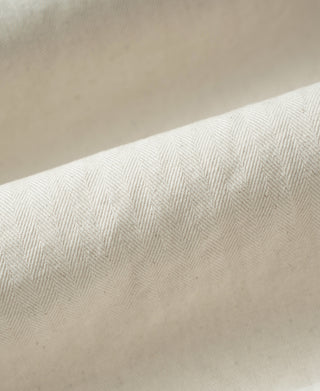 1940s USN-Inspired Herringbone Deck Trousers - White