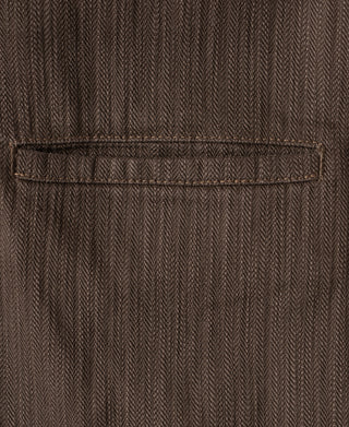 Blazer décontracté à chevrons style années 1930 - Marron
