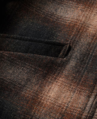 1930s Wool Shadow Plaid Tweed Cossack Jacket