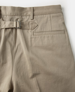Lot 830 1940s Two Tuck Chino Trousers - Khaki