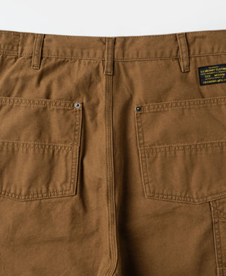 Canvas Double Knee Work Trousers - Brown