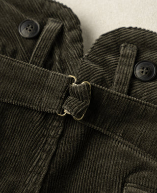 1920s Heavy Corduroy Farmer Work Trousers - Dark Green