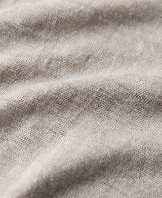 Lightweight Slub Cotton Knit Polo - Oatmeal