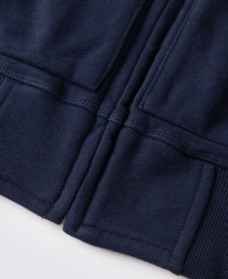 Heavyweight Terry Zip-Up Hoodie - Dark Blue