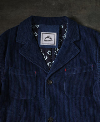 French Indigo-Dyed Corduroy Work Jacket