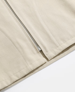 1950s Zip Up Campus Sport Jacket - Apricot