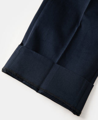 Lot 830 1940s Two Tuck Chino Trousers - Navy