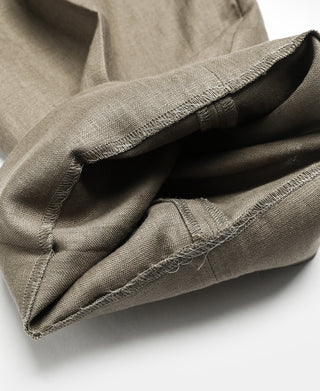 Lot 841 1940s Linen Two Tuck Slacks - Khaki Green