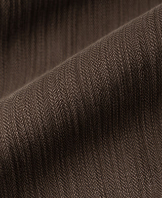 Pantalon à pinces style années 1930 en chevron - Marron