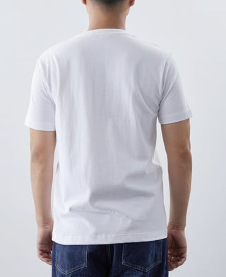 7.2 oz Cotton V-Neck Tubular T-Shirt - White