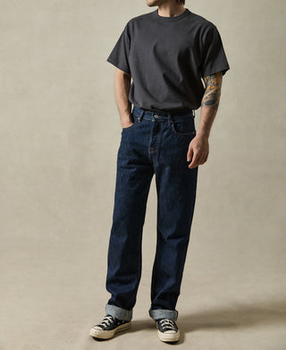 1900s Heavyweight Cotton Jersey Boxy T-Shirt -  Vintage Black