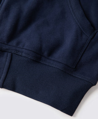 Heavyweight Terry Zip-Up Hoodie - Dark Blue