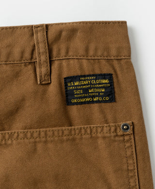 Canvas Double Knee Work Trousers - Brown