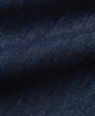 Slub Denim Snap Button Western Shirt - Dark Indigo