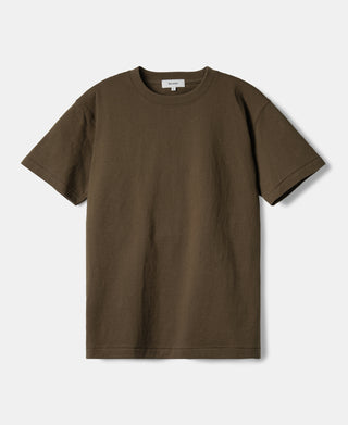 Regular Fit Heavyweight Tubular Jersey T-Shirt - Brown