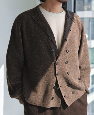 1930s Wool & Hemp Double Breasted Cardigan