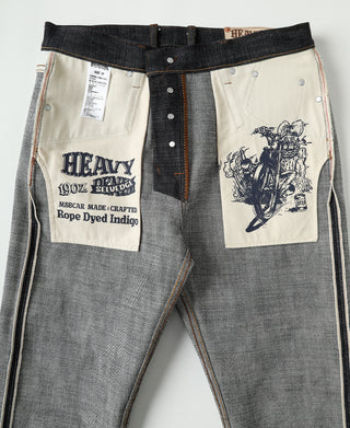 19oz Rope Dyed Selvedge Straight-Leg Jeans