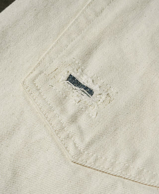 15.5 oz Ecru Selvedge Denim Repair Jeans