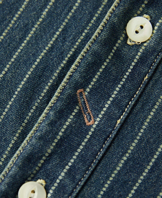 9 oz Wabash Striped Indigo Work Shirt