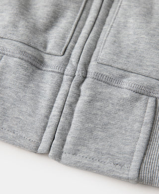 Heavyweight Terry Zip-Up Hoodie - Heather Gray