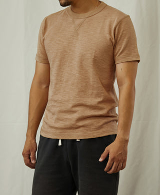 Heavyweight US Cotton Gusset Tubular T-Shirt - Sand