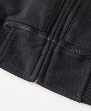 Heavyweight Terry Zip-Up Hoodie - Black