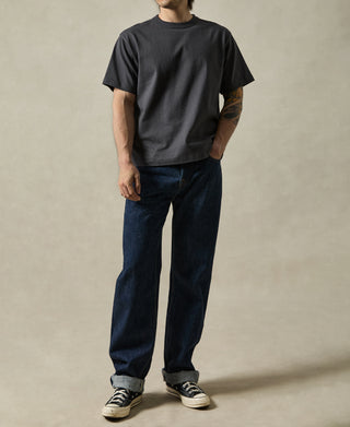 1900s Heavyweight Cotton Jersey Boxy T-Shirt -  Vintage Black