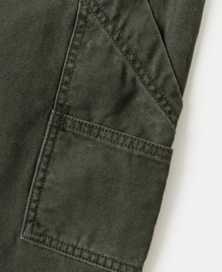 Canvas Double Knee Work Trousers - Dark Olive