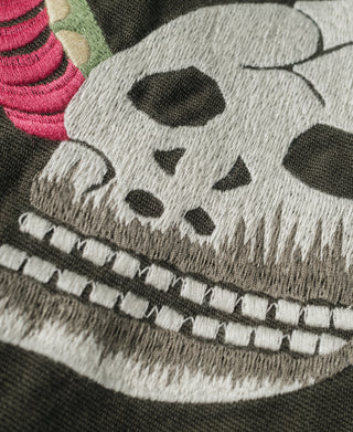 Skull Embroidery Vietnam Souvenir Jacket