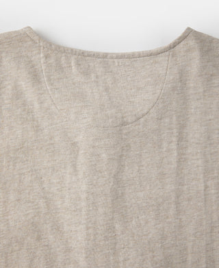 1940s Slub Cotton Henley Pocket T-shirt - Oats