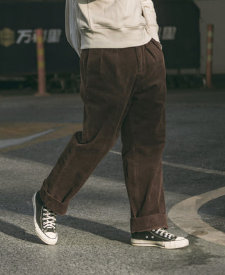 12.5 oz 8 Wale Corduroy Trousers - Brown