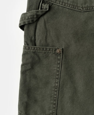 Canvas Double Knee Work Trousers - Dark Olive