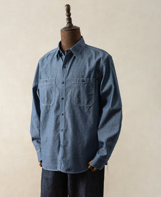 Military Chambray Workshirt - Blue