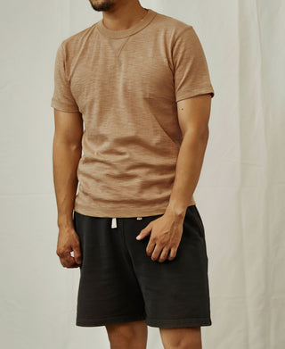 Heavyweight US Cotton Gusset Tubular T-Shirt - Sand