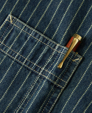 9 oz Wabash Striped Indigo Work Shirt